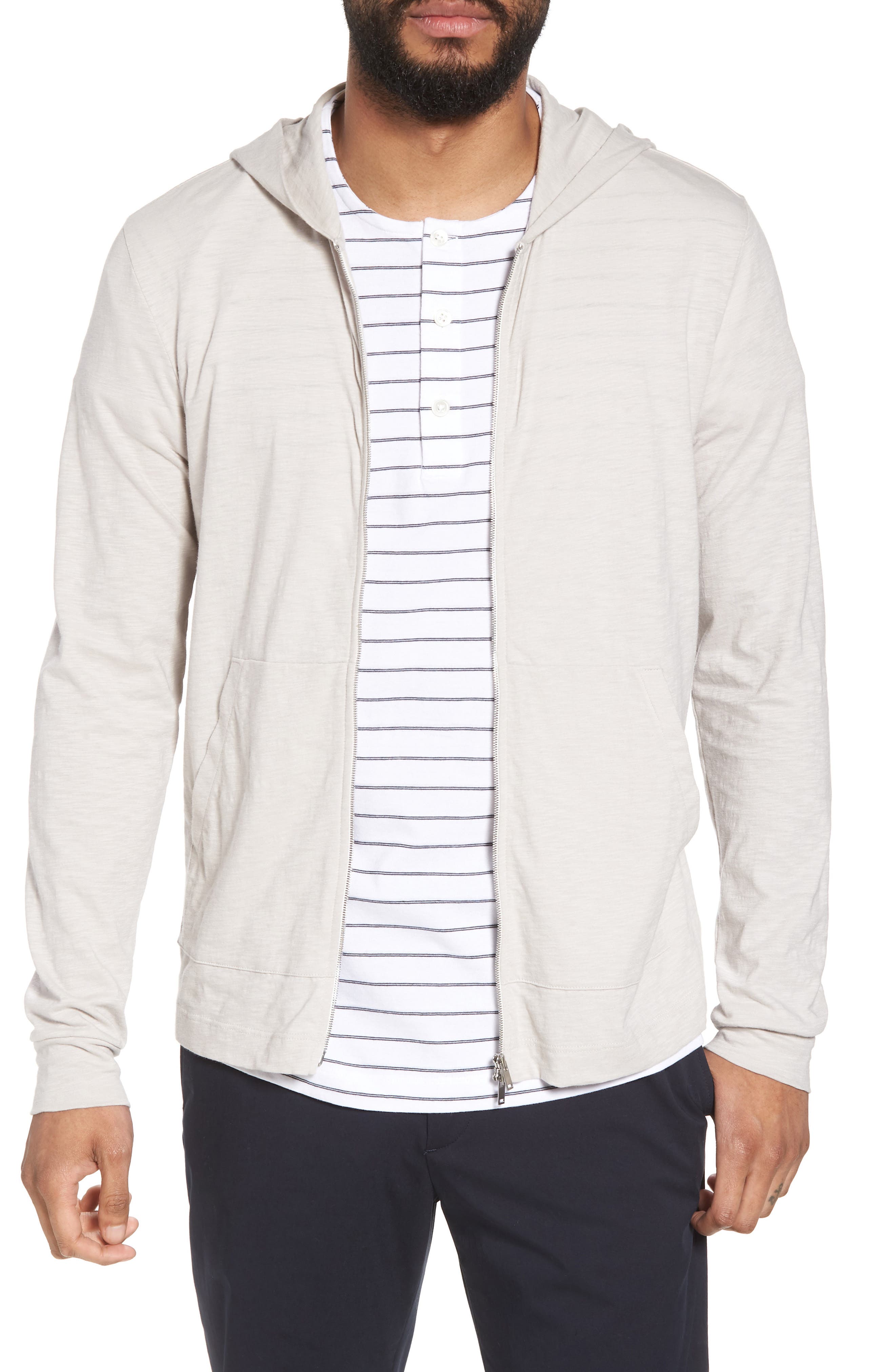 Theory Mens Layer Zip Hoodie